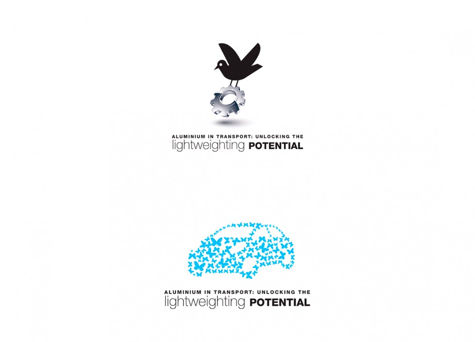 Proposition de logo pour l'initiative "Unlocking the Lightweighting Potential" de l'Association Européenne des producteurs d'Aluminium.