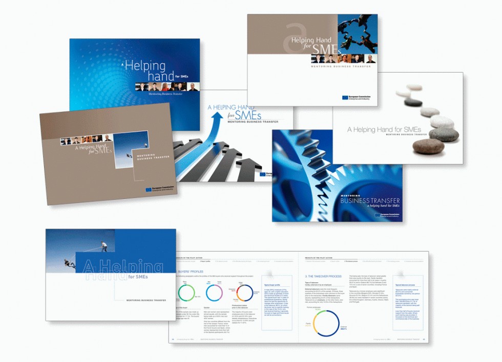 Brochure pour un programme d'assistance aux PME européennes.