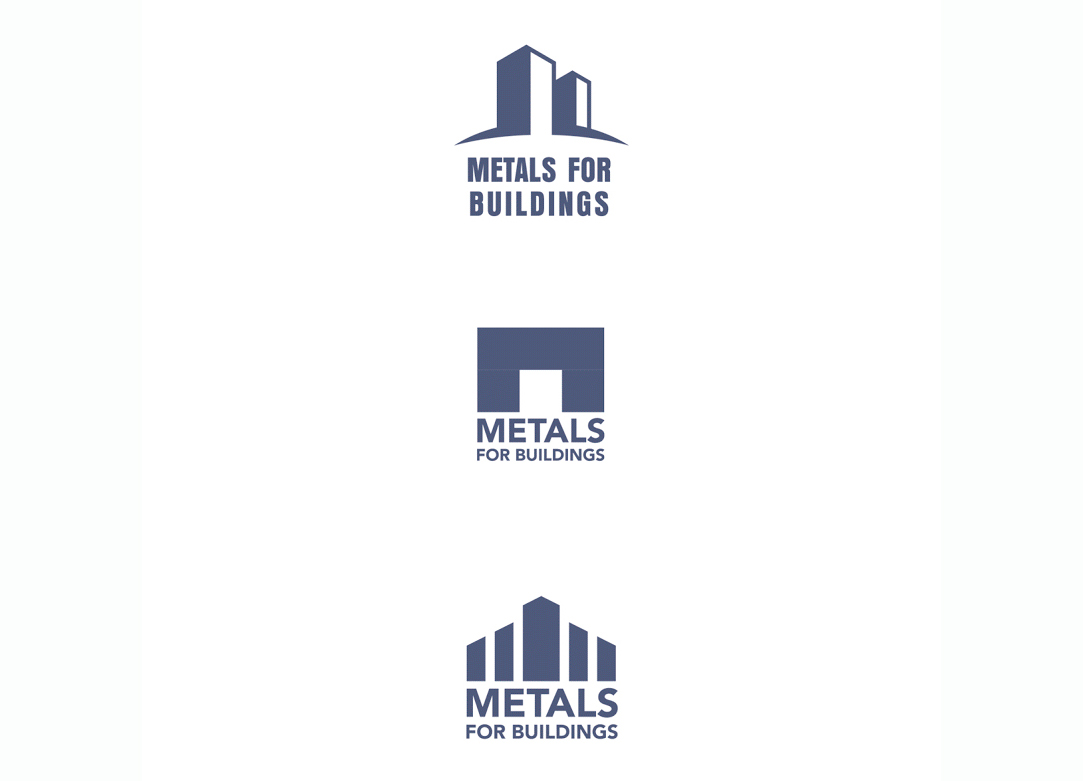 Propositions de logo pour l'association européenne et internationale des producteurs de métal, active dans le secteur de la construction.
