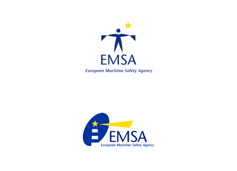 Propositions de logo pour l'Agence Européenne de Sécurité Maritime.