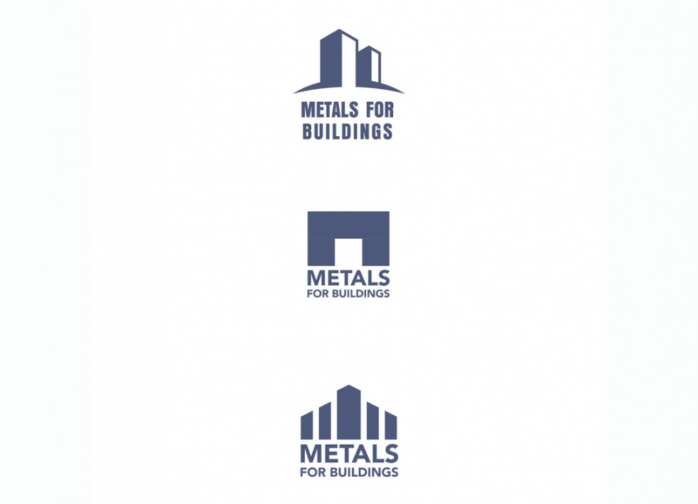 Propositions de logo pour l'association européenne et internationale des producteurs de métal, active dans le secteur de la construction.