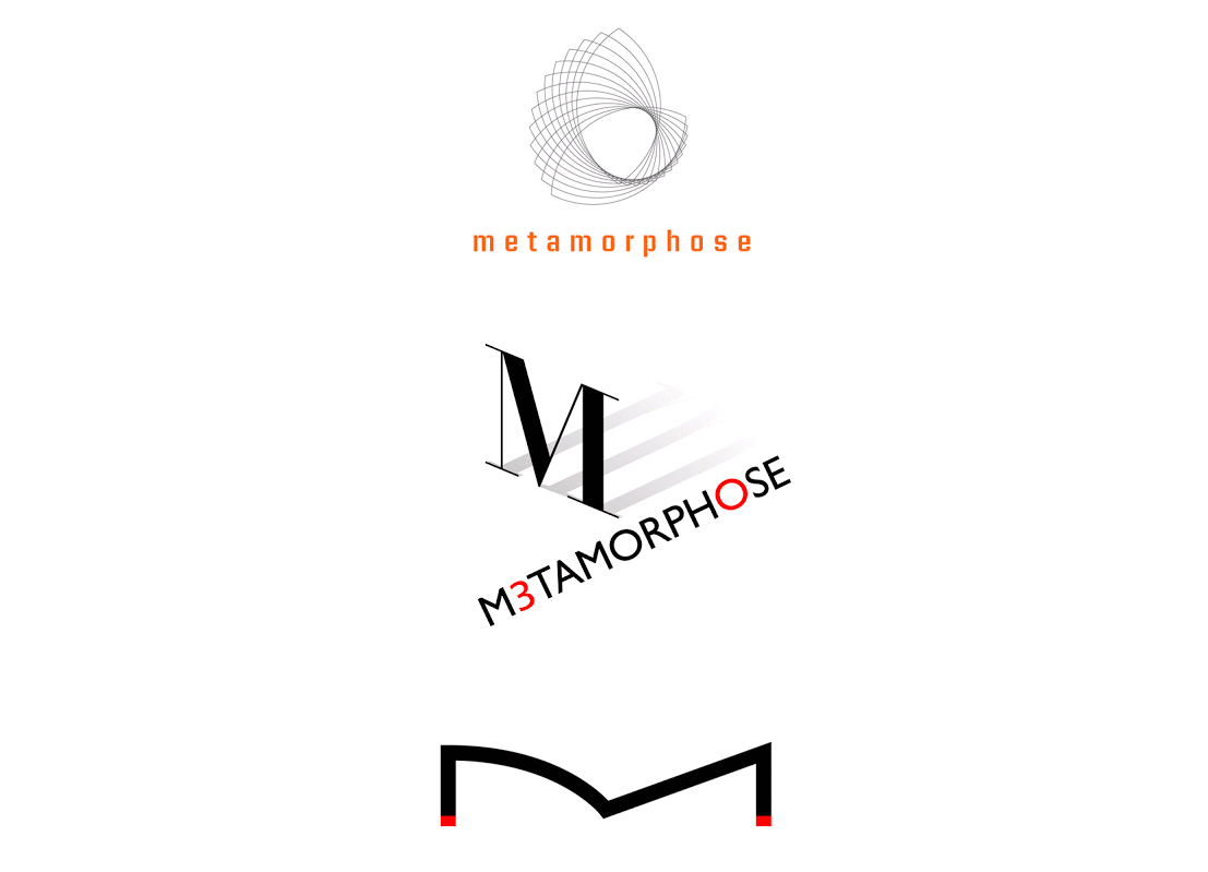 Projets de logo pour la galerie d'art METAMORPHOSE