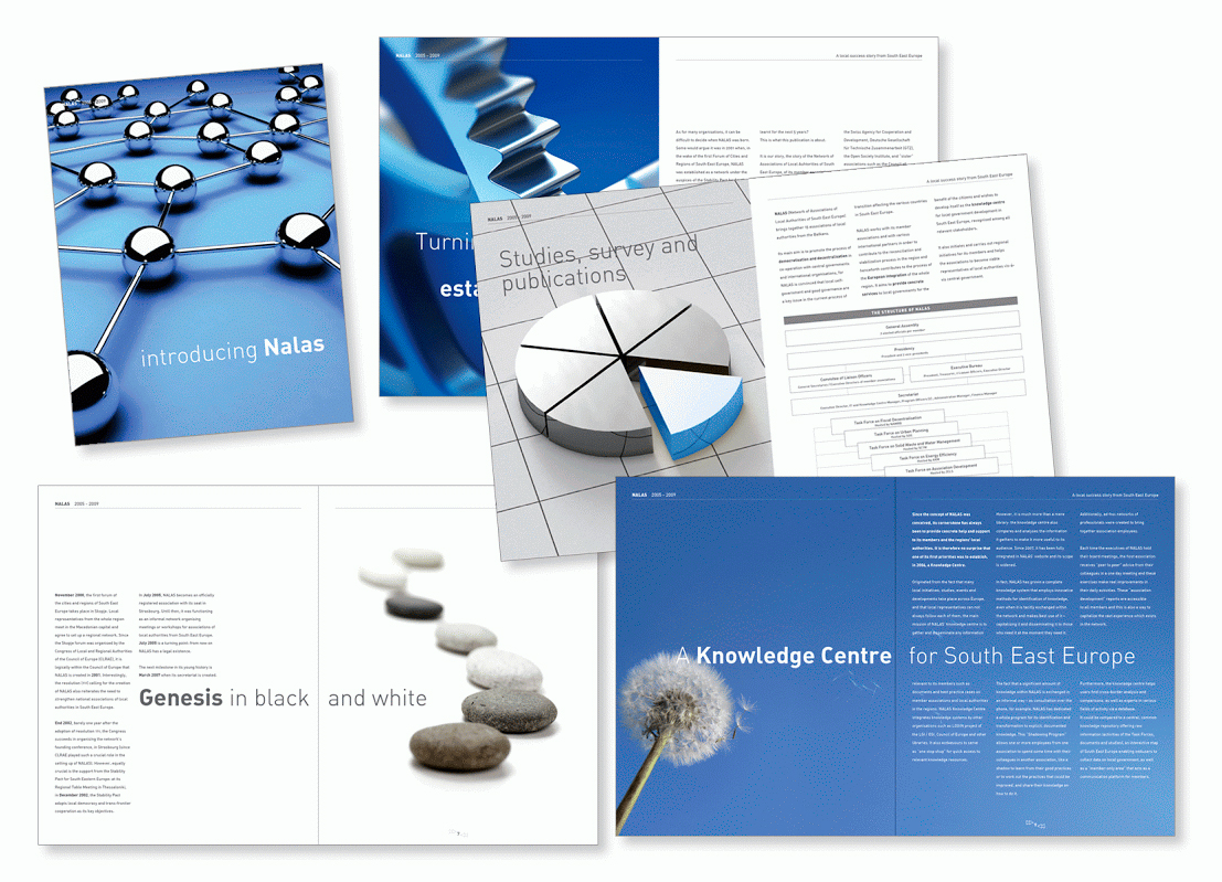 Brochure pour NALAS (Network of Associations of Local Authorities of South-East Europe).