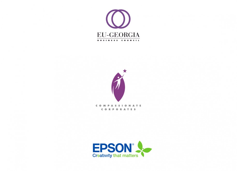 Logo pour le Conseil Europe-Géorgie, un label d'entreprise et un fabricant de périphériques informatiques.